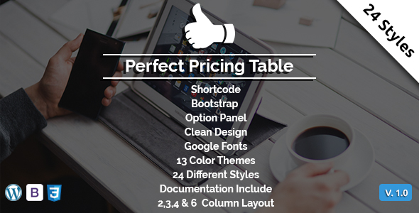 Perfect – Wordpress Pricing Table Preview - Rating, Reviews, Demo & Download