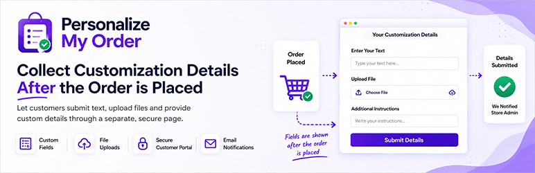 Personalize My Order Preview Wordpress Plugin - Rating, Reviews, Demo & Download