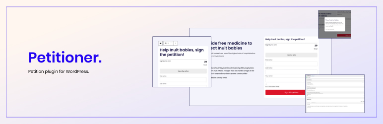 Petitioner Preview Wordpress Plugin - Rating, Reviews, Demo & Download