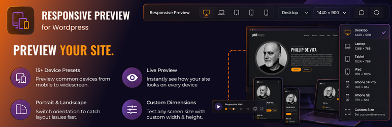 PhilDesigns Responsive Preview Preview Wordpress Plugin - Rating, Reviews, Demo & Download