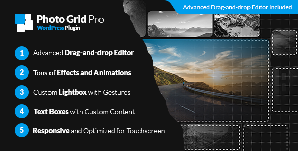 Photo Grid Pro – WordPress Interactive Grid Gallery Builder Preview - Rating, Reviews, Demo & Download