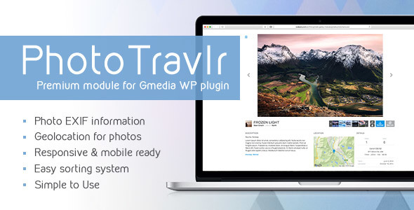 PhotoTravlr | Gmedia Gallery WP Plugin Module Preview - Rating, Reviews, Demo & Download