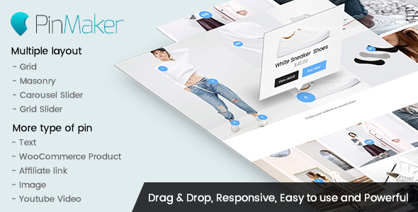 Pin Maker – Display Pin On Image As Text, Icon Or WooCommerce Product Preview Wordpress Plugin - Rating, Reviews, Demo & Download