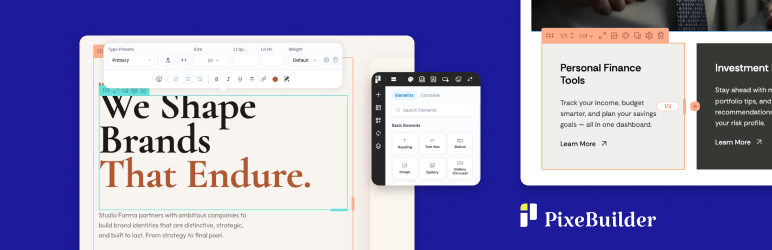 PixeBuilder Preview Wordpress Plugin - Rating, Reviews, Demo & Download