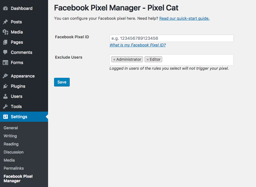 Pixel Cat – Facebook Pixel Manager Preview Wordpress Plugin - Rating, Reviews, Demo & Download