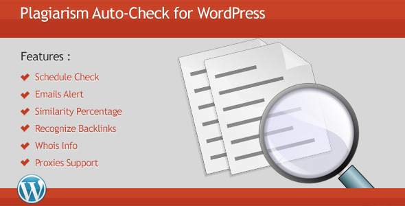 Plagiarism Auto-Check Plugin for Wordpress Preview - Rating, Reviews, Demo & Download