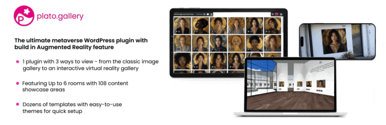 Plato Gallery – Quick And Easy For VR, AR, And Metaverse Galleries Preview Wordpress Plugin - Rating, Reviews, Demo & Download