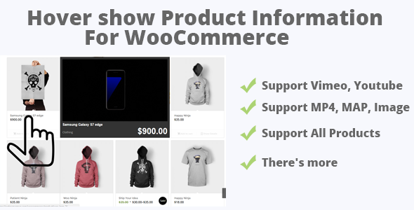 Play The Video (Map,image) On Mouseover For WooCommerce Preview Wordpress Plugin - Rating, Reviews, Demo & Download
