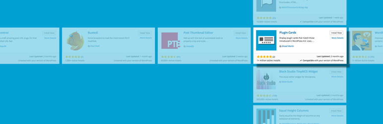 Plugin Cards Preview - Rating, Reviews, Demo & Download