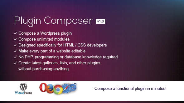 Plugin Composer For WordPress Preview - Rating, Reviews, Demo & Download