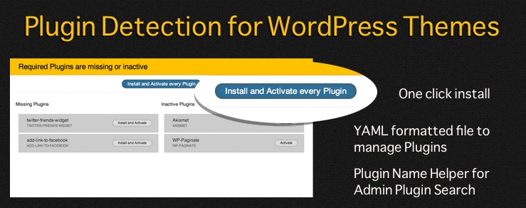 Plugin Detection For WordPress Themes Preview - Rating, Reviews, Demo & Download