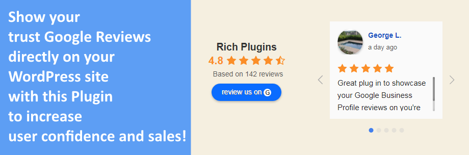 Plugin For Google Reviews Preview - Rating, Reviews, Demo & Download