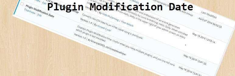 Plugin Modification Date Preview - Rating, Reviews, Demo & Download