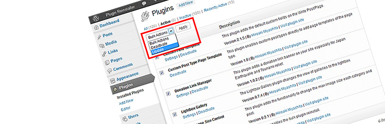 Plugin Reinstaller Preview - Rating, Reviews, Demo & Download