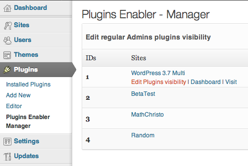 Plugins Enabler Preview - Rating, Reviews, Demo & Download