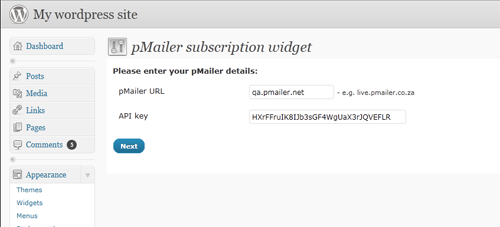 PMailer Subscription Widget Preview Wordpress Plugin - Rating, Reviews, Demo & Download