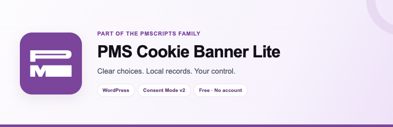 PMS Cookie Banner Lite Preview Wordpress Plugin - Rating, Reviews, Demo & Download