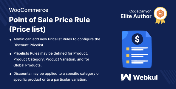 Point Of Sale Price Rule (Price List) For WooCommerce Preview Wordpress Plugin - Rating, Reviews, Demo & Download
