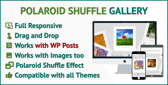 Polaroid Shuffle Responsive WordPress Image And Posts Gallery Preview - Rating, Reviews, Demo & Download