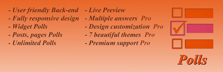 Poll, Survey, Questionnaire And Voting System Preview Wordpress Plugin - Rating, Reviews, Demo & Download