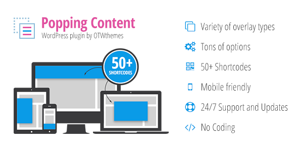 Popping Content Plugin for Wordpress Preview - Rating, Reviews, Demo & Download