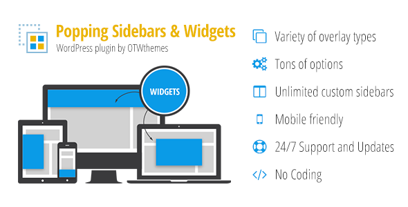 Popping Sidebars And Widgets Plugin for Wordpress Preview - Rating, Reviews, Demo & Download