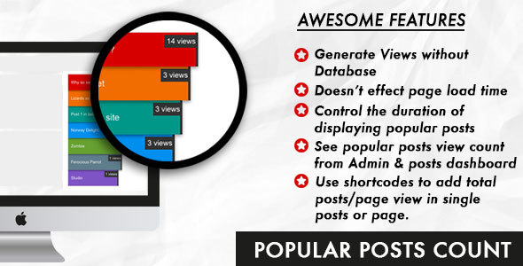 Popular Posts Count PRO  Preview Wordpress Plugin - Rating, Reviews, Demo & Download
