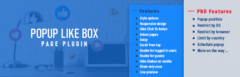 Popup Like Box – Page Plugin Preview - Rating, Reviews, Demo & Download