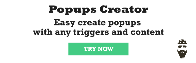Popups Creator Preview Wordpress Plugin - Rating, Reviews, Demo & Download