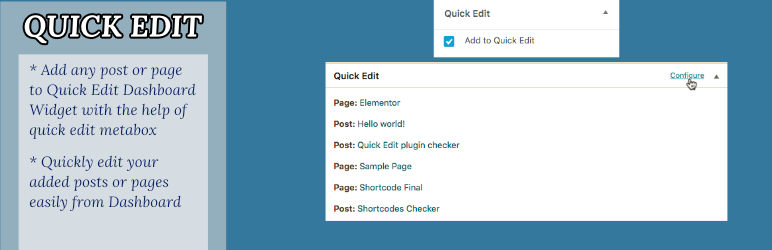 Post And Page Quick Editing Preview Wordpress Plugin - Rating, Reviews, Demo & Download