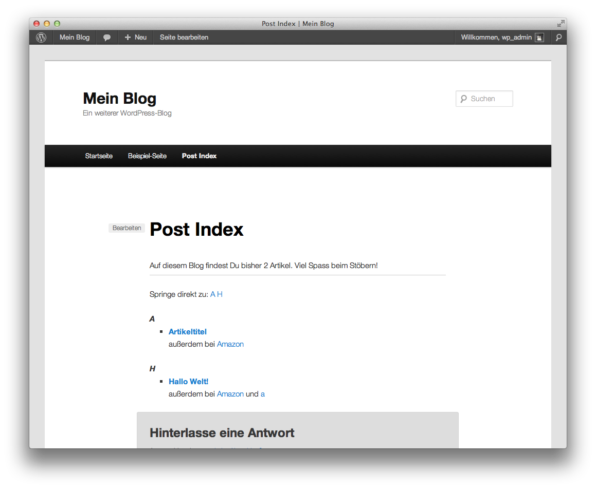 Post Index Preview Wordpress Plugin - Rating, Reviews, Demo & Download