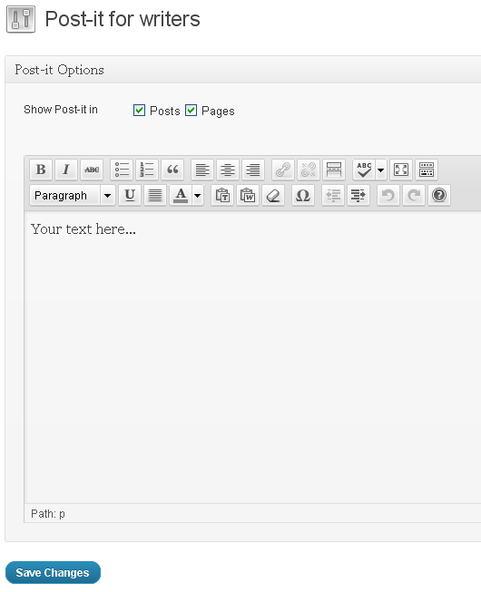 Post-it For Writers Preview Wordpress Plugin - Rating, Reviews, Demo & Download