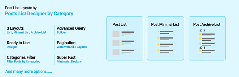 Post List Designer By Category – List Category Post Or Recent Post Preview Wordpress Plugin - Rating, Reviews, Demo & Download