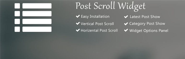 Post Scroll Widget Preview Wordpress Plugin - Rating, Reviews, Demo & Download