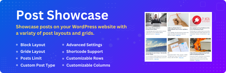 Post Showcase Preview Wordpress Plugin - Rating, Reviews, Demo & Download