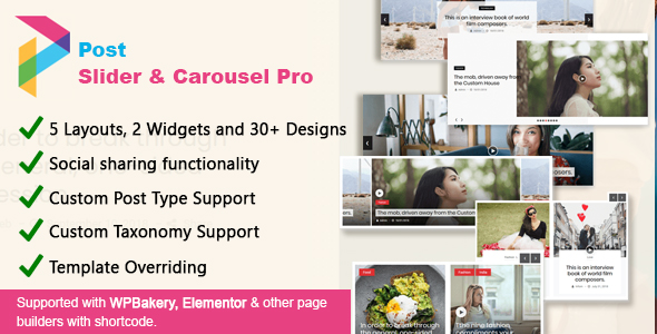 Post Slider And Carousel With Widget Preview Wordpress Plugin - Rating, Reviews, Demo & Download
