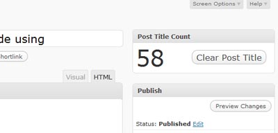 Post Title Counter Preview Wordpress Plugin - Rating, Reviews, Demo & Download