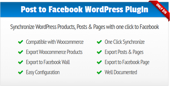 Post To Facebook Synchronize WordPress Posts, Pages And Products To Your Facebook Wall And Page Preview - Rating, Reviews, Demo & Download
