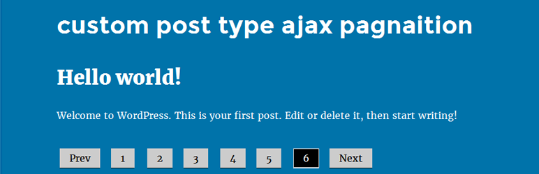 Post Type Pagination Preview Wordpress Plugin - Rating, Reviews, Demo & Download