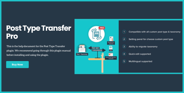 Post Type Transfer Pro Preview Wordpress Plugin - Rating, Reviews, Demo & Download