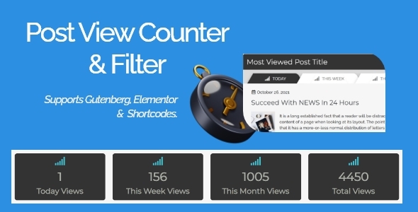 Post Views Filter & Counter – Views Count And Post Filter Layouts Preview Wordpress Plugin - Rating, Reviews, Demo & Download