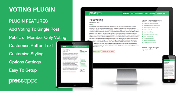 Post Voting WordPress Plugin Preview - Rating, Reviews, Demo & Download