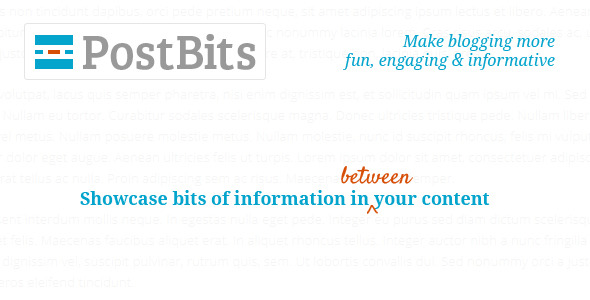 PostBits WordPress Plugin Preview - Rating, Reviews, Demo & Download