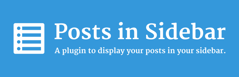 Posts In Sidebar Preview Wordpress Plugin - Rating, Reviews, Demo & Download