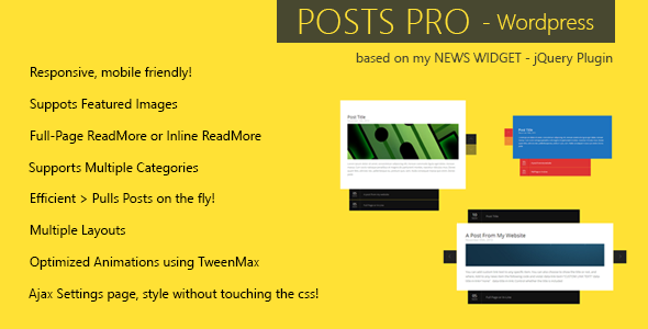 Posts Pro – Wordpress Plugin Preview - Rating, Reviews, Demo & Download