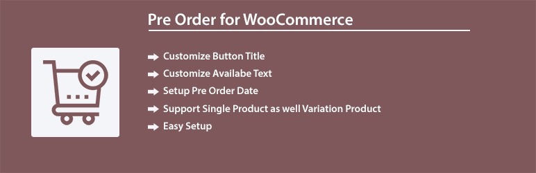 Pre Order For WooCommerce Preview Wordpress Plugin - Rating, Reviews, Demo & Download
