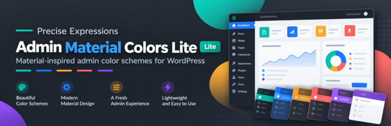 Precise Expressions Admin Material Colors Lite Preview Wordpress Plugin - Rating, Reviews, Demo & Download