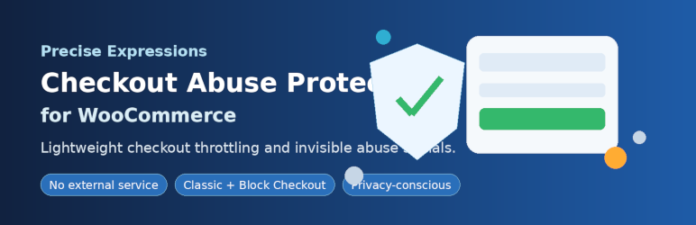 Precise Expressions Checkout Abuse Protection For WooCommerce Preview Wordpress Plugin - Rating, Reviews, Demo & Download
