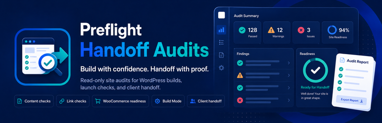 Preflight Handoff Audits Preview Wordpress Plugin - Rating, Reviews, Demo & Download