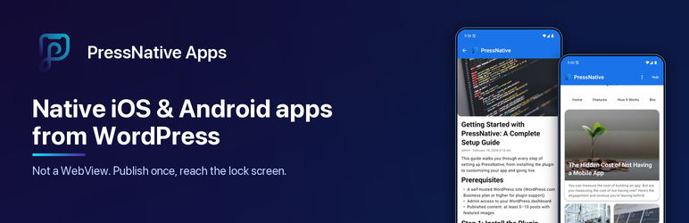 PressNative Apps Preview Wordpress Plugin - Rating, Reviews, Demo & Download